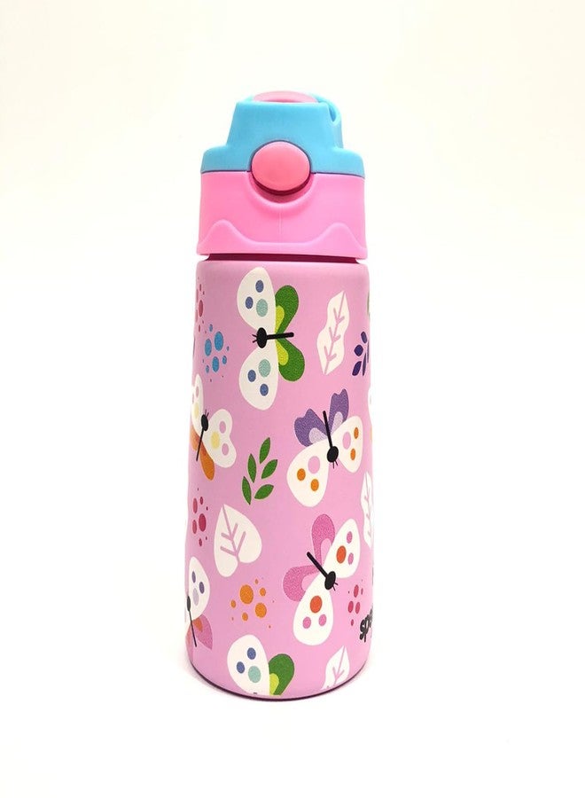 سبيديكس زجاجة ماء للأطفال من الفولاذ المقاوم للصدأ المعزولة من Speedex Insta، زجاجة شرب ساخنة وباردة معزولة بتفريغ الهواء للأولاد والبنات | تصميم مانع للتسرب وخالٍ من مادة BPA، سعة 330 مل (INSTA-PRINTED-IN3303) - Image 1